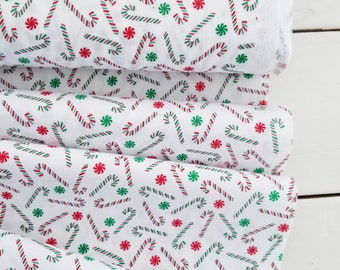 Joy - Candy Canes(White Background) - Bread and Butter - Windham Fabric