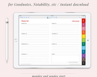 free templates for goodnotes 5