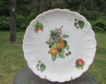 Fruit West Germany Plate Decorative Golden Crown E&R