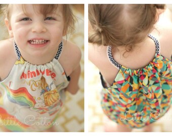 Beach Baby Romper - girls' baby romper - PDF pattern