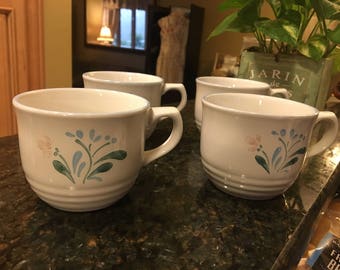Vintage Fascino Stoneware Japan Coffee or Tea Cup set of 4