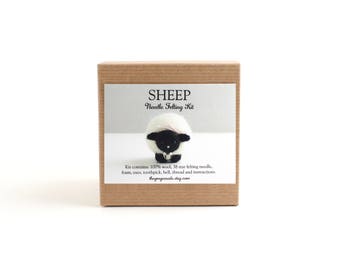 DIY Kit - Sheep Needle Felting Kit - Needle Felted Animal Kit