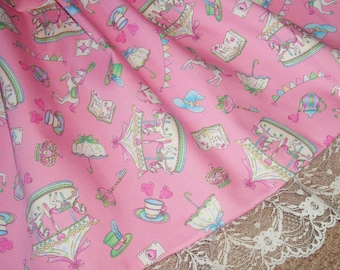 Sweet Circus Carousel Ponies Pastel Fairy Kei Lolita Skirt - ANY SIZE