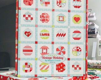 Vintage Holiday 2 Kit with Pattern by Thimble Blossoms for Moda- Finished Quilt Size 58" x 72"