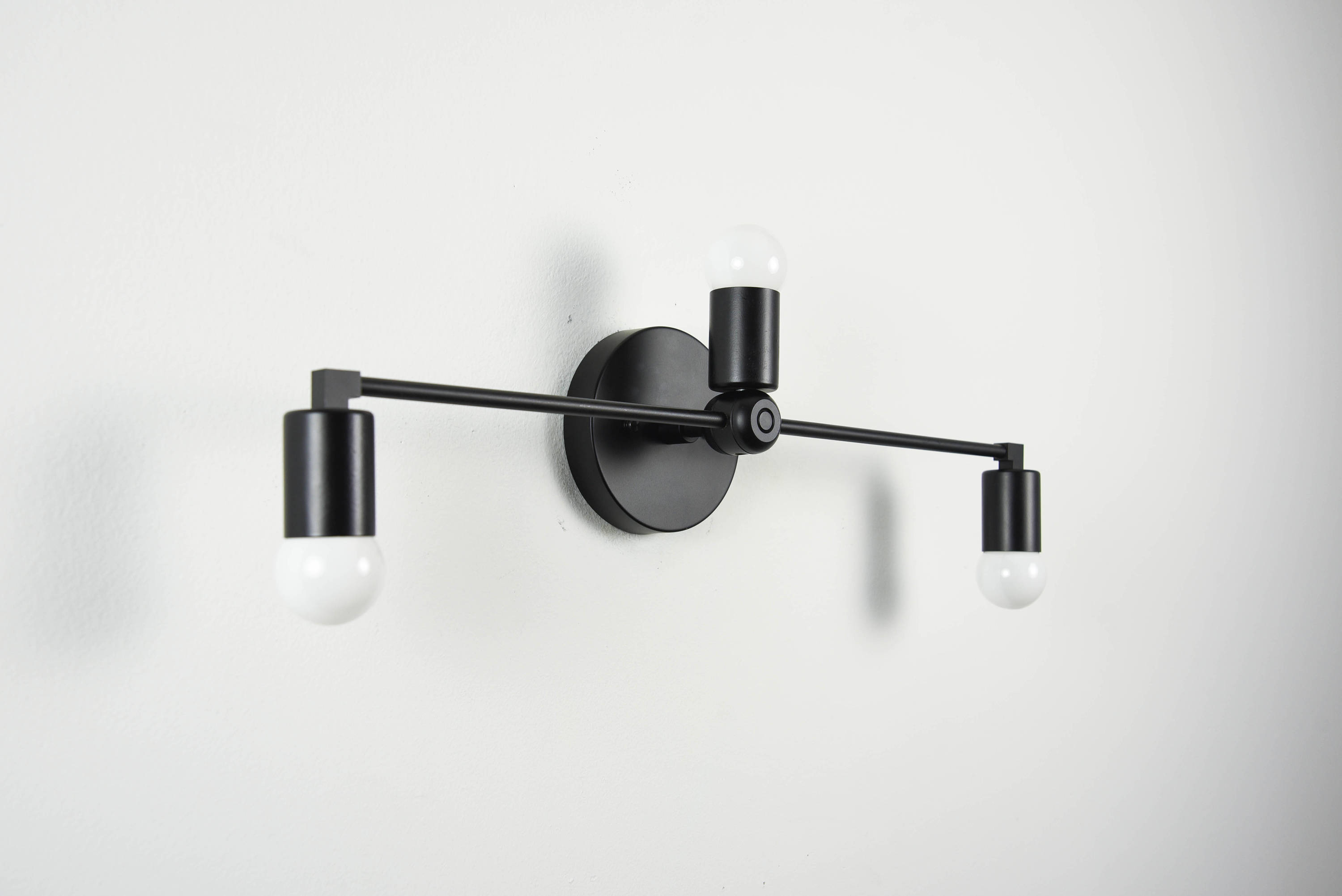 Granada Wall Sconce Matte Black Mid Century Modern Industrial Gallery Photo