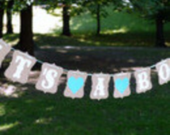 Vintage, Pennant necklace It's a boy, Babyshower, baby