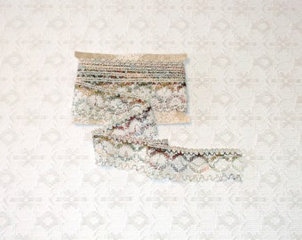 Vintage Rustic Scalloped Flecked Cluny Lace Trim 3yds