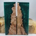 2 pcs Burl Green Composite Knife Scales (310)