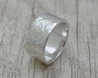 Wedding ring made of 925 Silver (12 mm width)