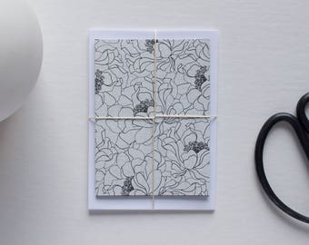floral stationery, stationary cards, stationery set, blank cards, blank note cards, note card set, modern stationary, girlie stationery