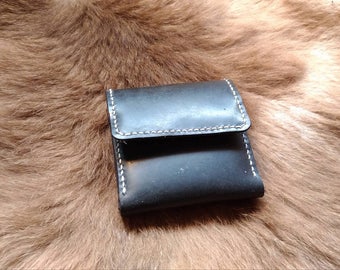 Vegetable tanned leather coin purse