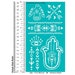 Stencil Stencils, Wall stencil, Dress, Pattern Template, Reusable, Adhesive, Flexible, for polymer clay, fabric, wood, glass, card | HAMSA