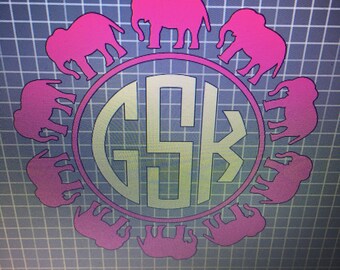 Elephant Parade Monogram Car Decal
