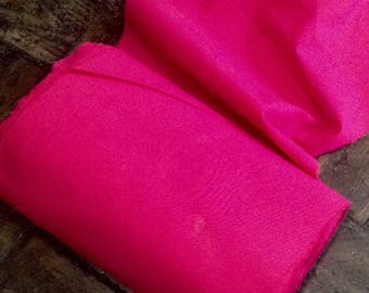 Plain fuchsia backed cotton canvas