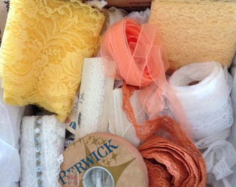 Lace edgings miscellaneous trims variety of colors designs widths and lengths yardages craft supplies sewing supplies