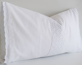 white lumbar pillow