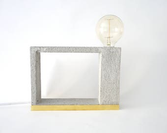 Concrete Lamp, Table lamp, Desk lamp, Concrete Table Lamp , industrial lamp, gift for her, gift for him, edison bulb, Edison lamp