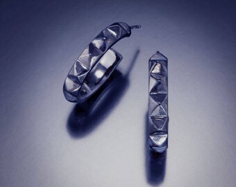 Gunmetal Hoop Earring