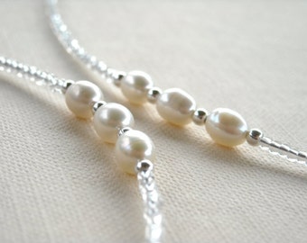Pearl Eyeglass Chain - Rice Pearls - Beaded Eyeglass Chain - Glasses Leash - Eyeglass Holders Necklaces - Eyeglass Leash - Still Water