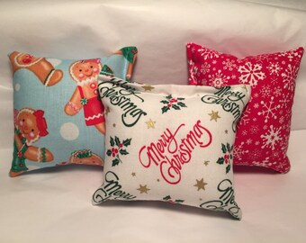 3 - Handmade Christmas catnip pillow toys