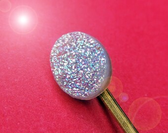 Druzy Bobby Pin, Bridal Hair Pin, Bridal Hair, Drusy Bobby Pin, Sparkly Bobby Pin, Glittery Bobby Pin, Druzy Accessory, Lavendar Hair Clip