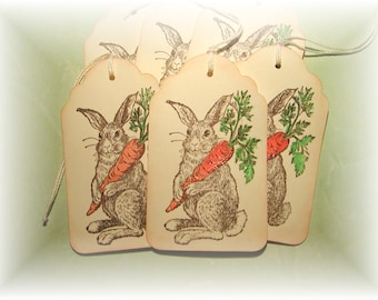 Easter Bunny - Rabbit and Carrot - Hare Tags (6)
