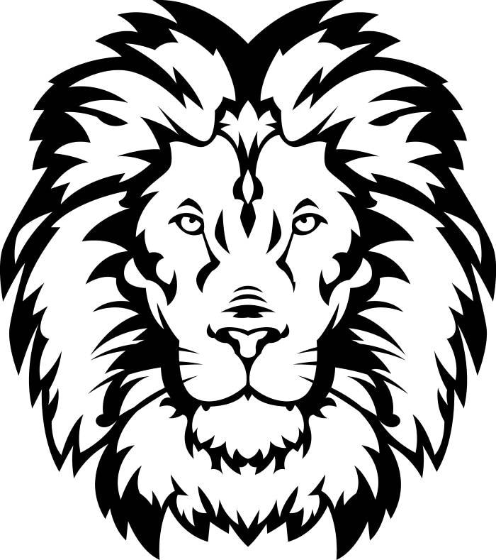 Lion 15 Head Wild Cat School Mascot Company Logo .SVG .EPS