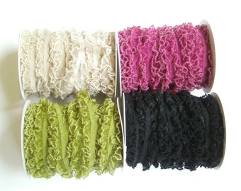 1m Ruched elastic trim "Fluffy" 16 mm w.