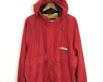Vintage 90s NASCAR Windbreaker Bomber Jacket Size L
