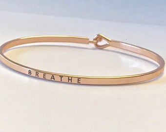 Inspired bangle bracelet ( breathe)