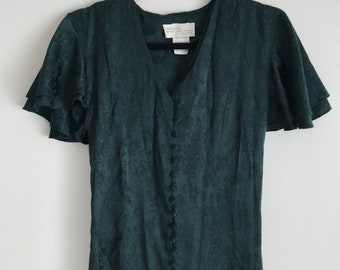 Forrest Green Button Up Dress