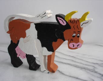 Farm animal puzzle: the cow