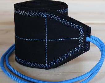 TraininGear Wrist Wraps Black & Blue Paracord Crossfit Support Weightlifting Lifting Workout Wrap Training Gear