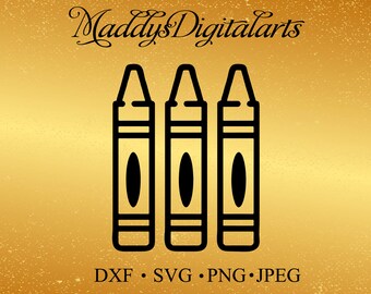 Crayons Crayon SVG, DXF, PNG,Cut Files, Back to School Svg, School svg, Teacher Svg, School cut files, Silhouette & Cricut Svg files