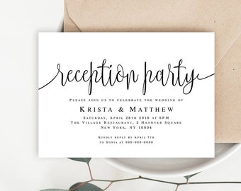 Post Wedding Reception Invitations Templates 4