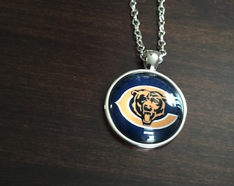Chicago Bears, Chicago Bears necklace, Bears necklace, Bears jewelry, Bears pendant, Chicago, Bears, jewellery, silver necklace, necklace