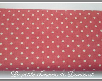Fabrics metis coral polka dots