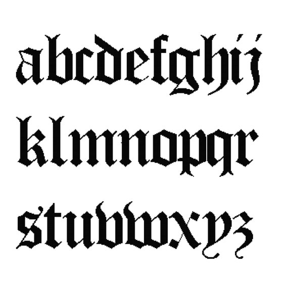 font letter pattern old english