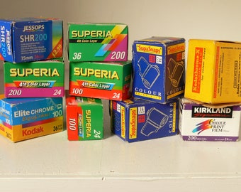 Assortment of 35mm Camera Film - Colour Film "For All Conditions" - Different Exposures - 10 Available