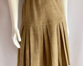 Vintage Women's 80's Wool Blend, Pleated Skirt, Knee Length by Act III (S)