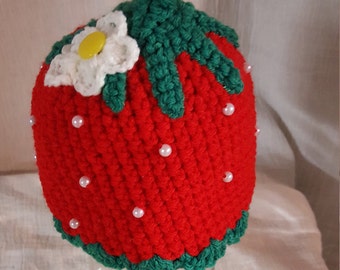 Red Strawberry Cap-Child Size