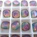 4 White Opal Volcano Swarovski Crystal Square Cushion Cut Stones 4470 12mm