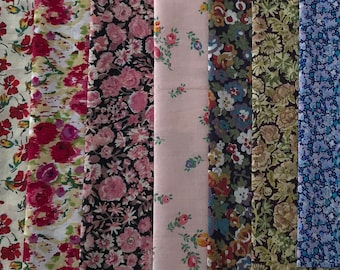 Liberty Fabric Charm Squares - Selection of 10 Squares 5" x 5" (#170)