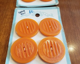 Pumpkin orange buttons