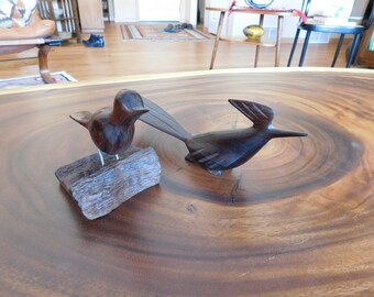 Two IronWood Bird Figures Hand carved