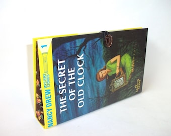 Nancy Drew Book ClutchThe Secret of the Old Clock Handbag Vintage Book Purse