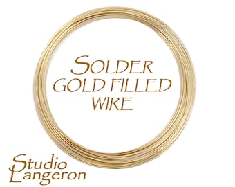 Solder wire yellow gold filled, solder gold filled, solder yellow gold filled, wire gold filled, solder, 14K gold filled - 4 inch (10 cm)