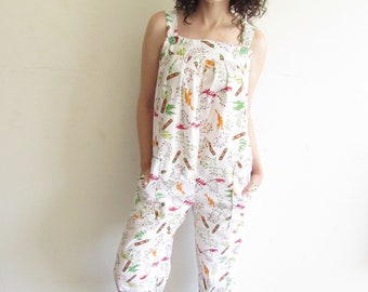 Vintage Handmade Connect the Dots Jumpsuit/ Vintage Maternity Jumpsuit