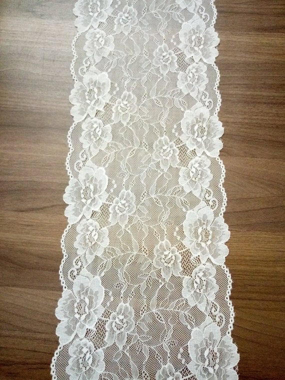 Vintage White Lace Style No.2 Wedding Table Runner (12 x 108)