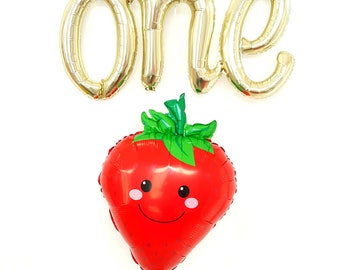 One berry sweet girl balloon. Script balloons. berry sweet. strawberry balloon. first birthday party. one berry sweet. berry sweet balloon